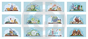 Global warming, climate change, plastic pollution and ecology problems