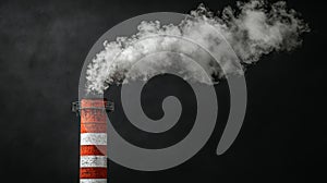 Global Warming and CO2 Release from Industrial Chimneys