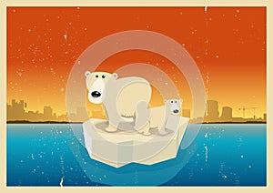 Global Warming Consequences Poster Background