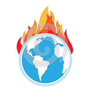 Global warming. Fire on Earth
