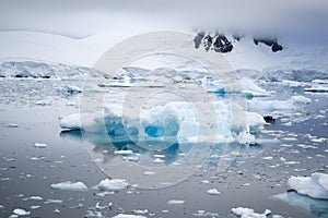 Global warming - Icebergs in Antarctic peninsula, Antarctica