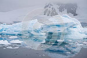 Global warming - Icebergs in Antarctic peninsula, Antarctica