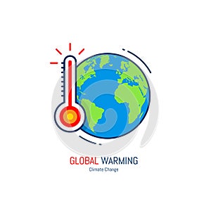 Global warming icon