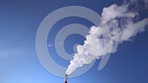 GLOBAL WARMING Pipes Pollute Industry Atmosphere With Smoke Ecology pollution, Industrial factory pollutes, smoke stacks