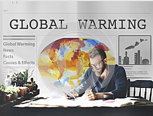 Global Warming Pollution Greenhouse Effect Concept