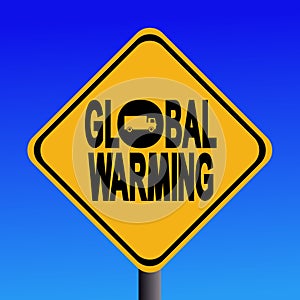 Global warming from truck sign