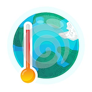 Global warming. vector concept. Earth weather vector