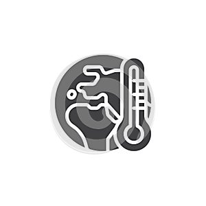 Global warming vector icon