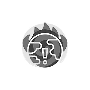 Global warming vector icon