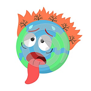 Global Warming Vector Illustration for Climate Theme