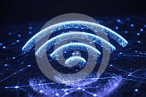 Global wireless network and internet connection concept photo