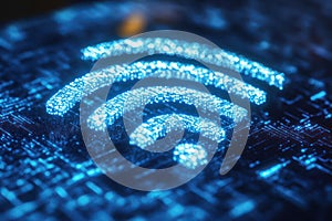 Global wireless network and internet connection concept photo