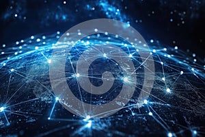 Global wireless network and internet connection concept photo