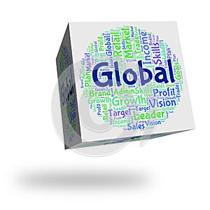 Global Word Indicates Globalise Wordcloud And Text