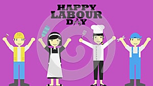 Global Workers' Unity: Labour Day Vector