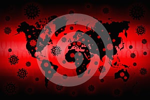 Global world crisis virus epidemic background illustration