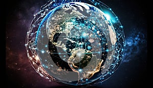 Global world network internet and telecommunication