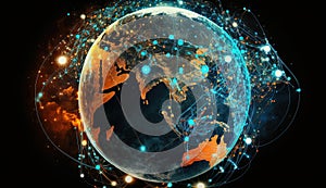 Global world network internet and telecommunication