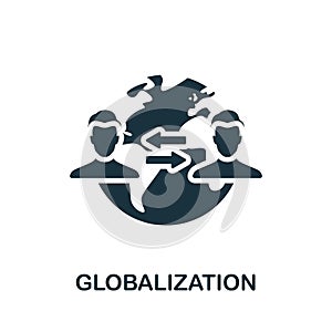 Globalization icon. Monochrome simple Company Structure icon for templates, web design and infographics