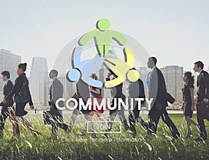 Globalized Community Unity Connection Network Concept