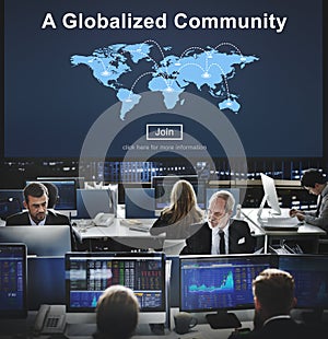 Globalized Community Unity Connection Network Concept