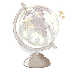 Discovering the World: A Minimalist Globe