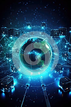 Globe on abstract background3