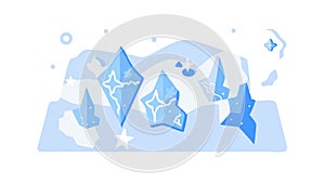Globe with Abstract Connecting Lines and Data Flow, vector design Generative AI