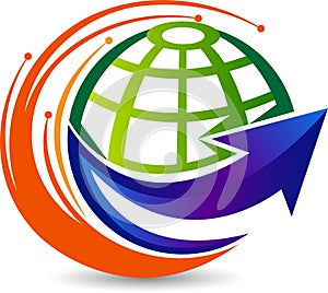 Globe arrow logo
