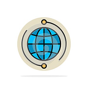 Globe, Business, Connect, Connection, Global, Internet, World Abstract Circle Background Flat color Icon