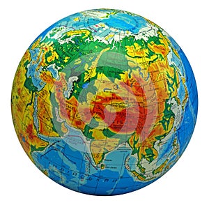 Globe, in a center Eurasia photo