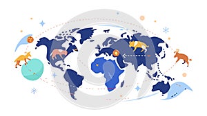 Globe with Cityscape and Digital Network, vector design Generative AI