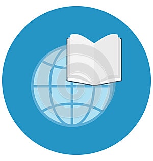 Globe Color Isolated Vector Icon that can be easily modified or edit