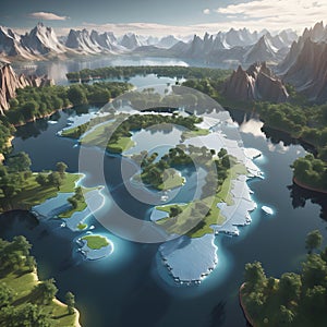 globe concept showing a green planet