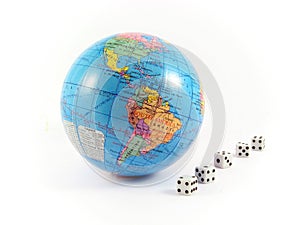 Globe cubes gamble planet earth photo