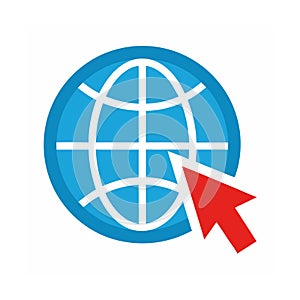 Globe And Cursor Web Internet Global Connection Logo