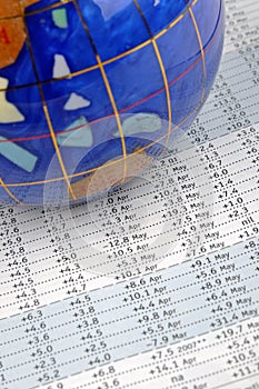 Globe and data sheet