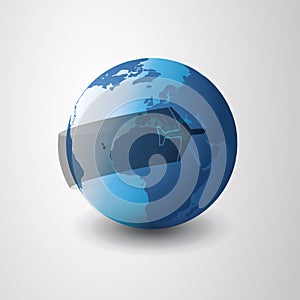 Globe Design with Airplane