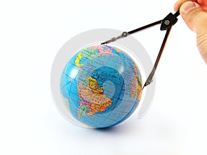 Globe distance measure orientate navigate