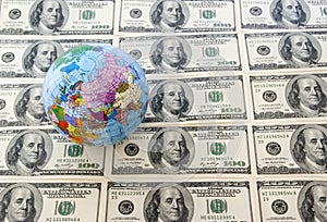Globe and dollars