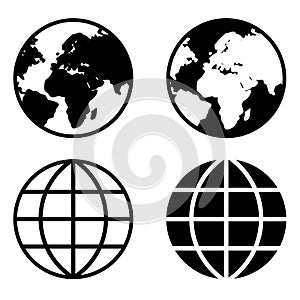 Globe Earth Icons