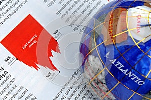 Globe and economy graph