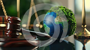 The Globe with Gavel.AI generated image