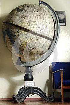 Globe in geographic museum