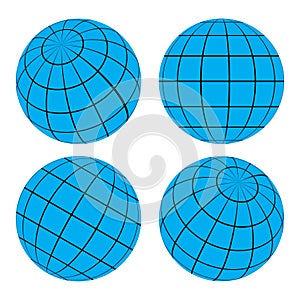 Globe grid ball - vector illustration