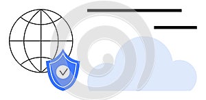 Global Network Security and Cloud Connectivity Concept