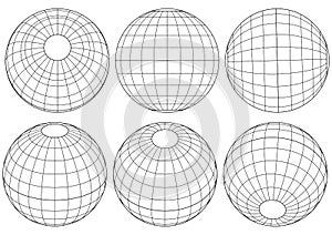 Globe grid - vector photo