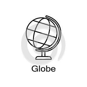 globe icon. Element of school icon for mobile concept and web apps. Thin line icon for website design and development, app develop
