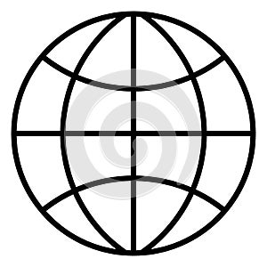 Globe icon. Flat design. Earth vector symbol