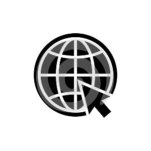 Globe icon flat vector template design trendy